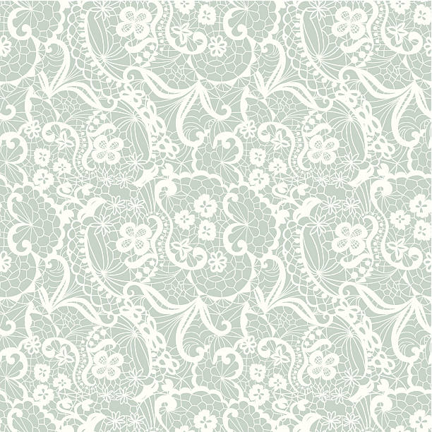 Lace seamless pattern with flowers Lace seamless pattern with flowers on blue background wedding designs stock illustrations