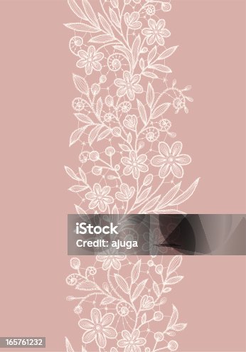 istock Lace Vertical Seamless Pattern. 165761232