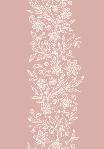 Lace Vertical Seamless Pattern.