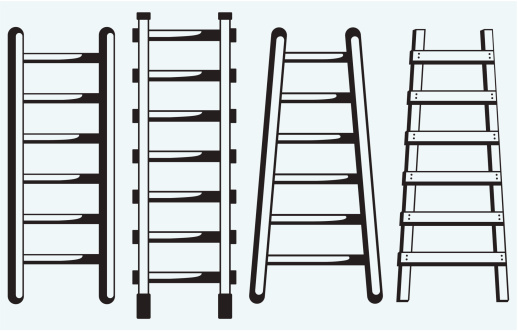 Ladder against the wall