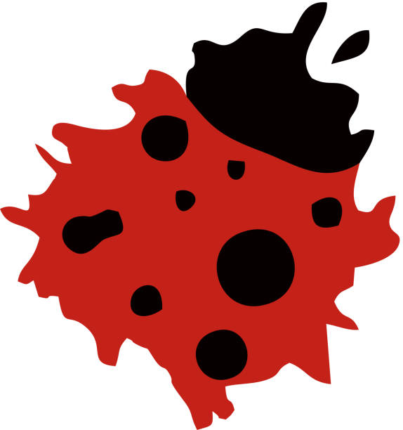 Ladybug logo abstract vector art illustration