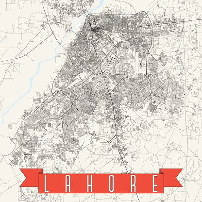 Lahore, Pakistan Vector Map