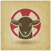 lamb of god vintage background. vector illustration - eps 10