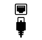 istock Lan cable and connector (plug) vector icon illustration 1203304369
