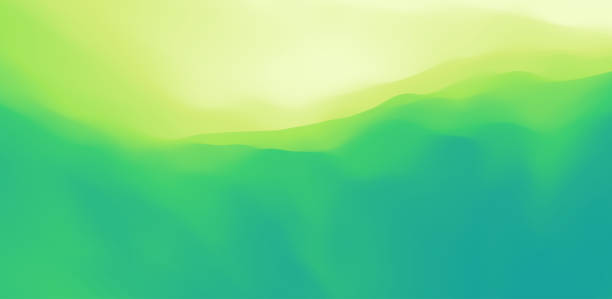 Landscape with green mountains. Mountainous terrain. Abstract nature background. Vector illustration. Landscape with green mountains. Mountainous terrain. Abstract nature background. Vector illustration. green background stock illustrations