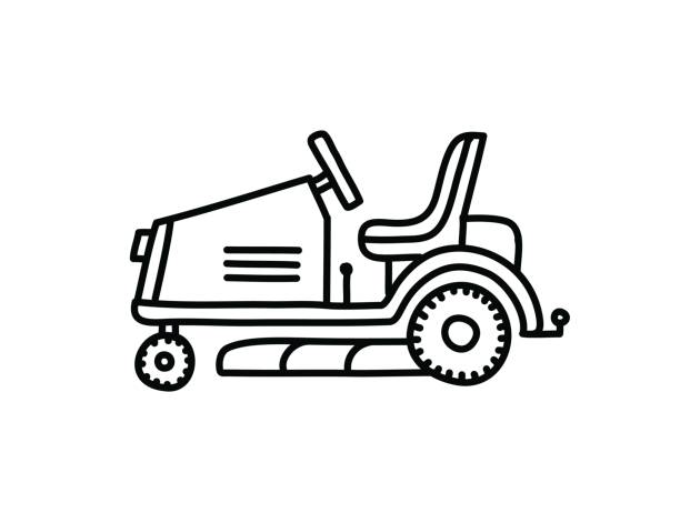 Riding Lawn Mower Illustrations, Royalty-Free Vector ...