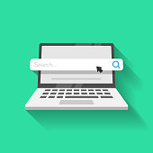 istock Laptop Computer and Search Bar Icon Vector Design. 1290734876
