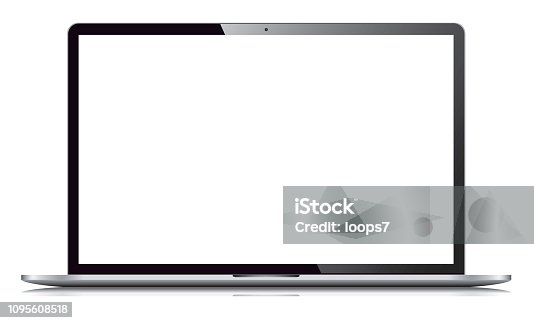 istock Laptop Isolated on White Background 1095608518