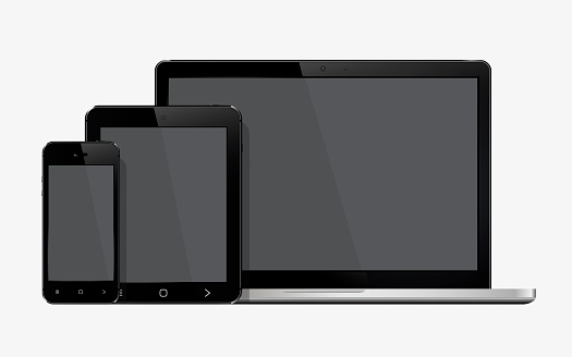 Laptop, smart phone and tablet pc mock up
