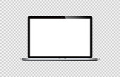 istock Laptop with blank screen isolate on  jpg or transparent background for new product, promotion, advertising, vector illustration 1322319505