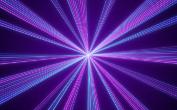 Laser Abstract Background Laser abstract background blue pink lines moving out. dance music stock illustrations