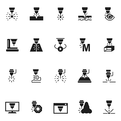 Laser vector icons