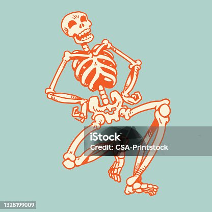 istock Laughing Skeleton 1328199009