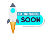 Launching Soon Page Design App Interface for Smart Phones. Vector Illustration