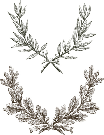 Laurel and oak branches