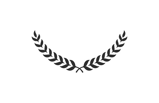 Laurel wreath isolated on white background. Award icon. Symbol of victory. Vector