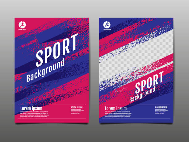 레이아웃 템플릿 디자인, 스포츠 배경, 동적 포스터, 브러시 속도 배너, 벡터 일러스트 레이션. - sport stock illustrations
