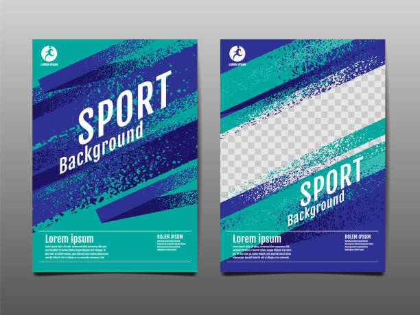 düzen şablonu tasarım, spor arkaplan, dinamik poster, fırça hız banner, vektör illustration. - sport stock illustrations