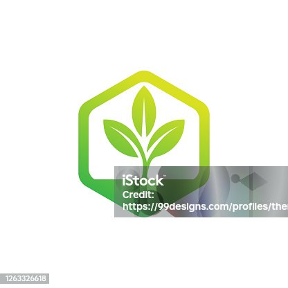 istock Leaf Logo design vector illustration. Abstract Leaf Logo vector in creative design concept for nature, agriculture and farm business. Tree Leaf Logo, icon, sign and symbol vector design illustration 1263326618