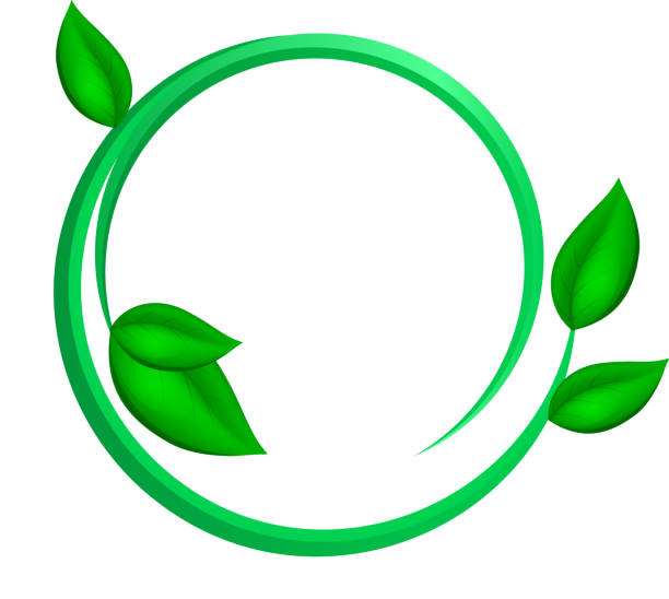 leaf ring circular shape leaves banner copy space branch plant part stock illustrations