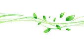 leaf, wind, eco vector illustration white background material