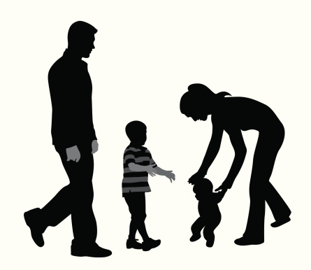 Learning To Walk Vector Silhouette
