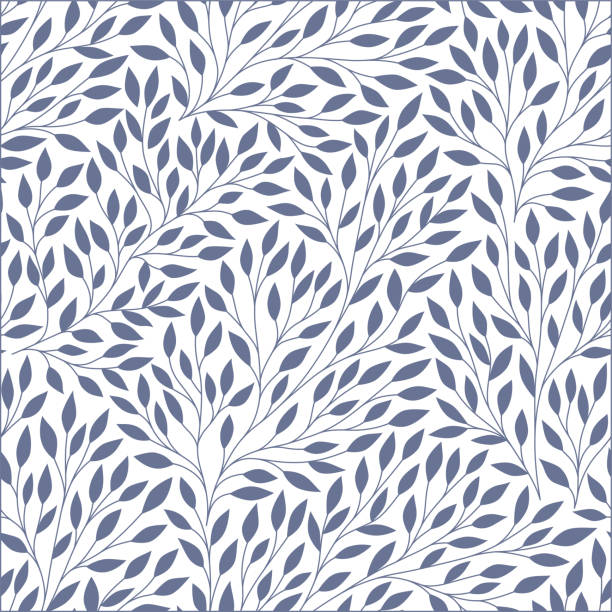 Leaves seamless pattern. Leaves seamless pattern. Vector illustration. Endless texture for season spring and summer design. Can be used for wallpaper, textile, gift wrap, greeting card background. plant patterns stock illustrations