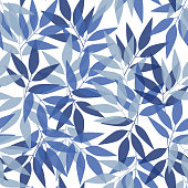 istock Leaves seamless pattern 1165519434