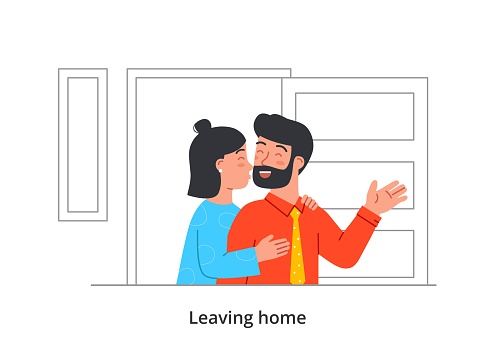 Leaving home concept