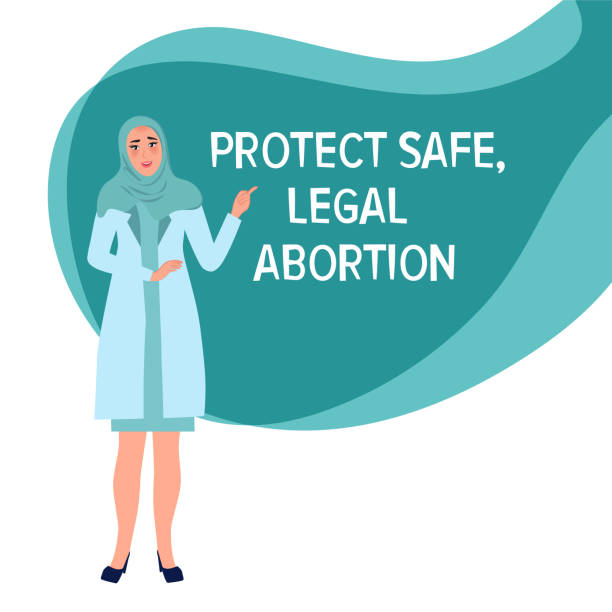 Legal abortion.  The concept of women rights Protect safe, legal abortion. The concept of women rights. Protest against prohibition of abortion abortion protest stock illustrations