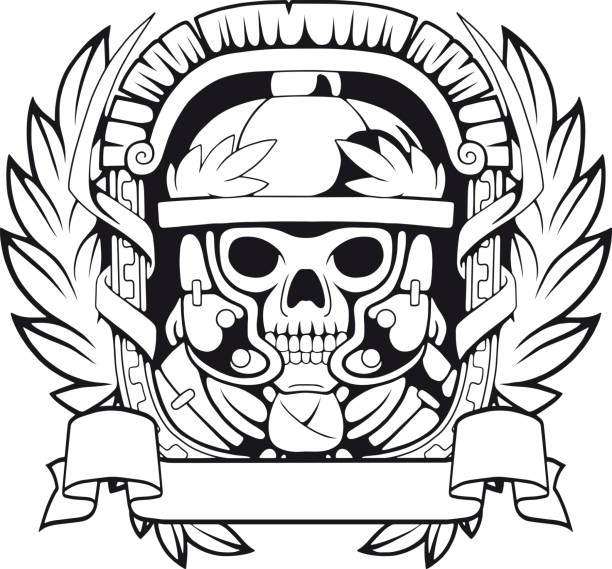 legionary illustration, painted emblem legionary illustration, painted emblem design ares god of war stock illustrations