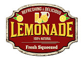 istock Lemonade vintage rusty metal sign 1394635837