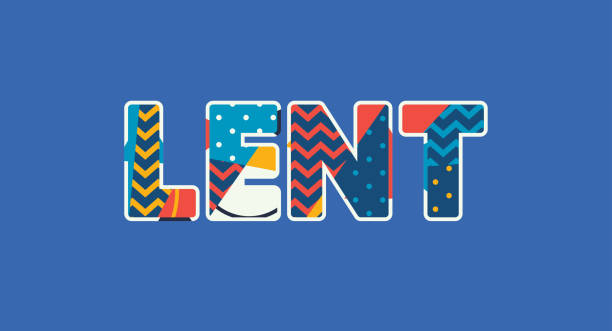 Lent Concept Word Art Illustration The word LENT concept written in colorful abstract typography. Vector EPS 10 available. lent stock illustrations