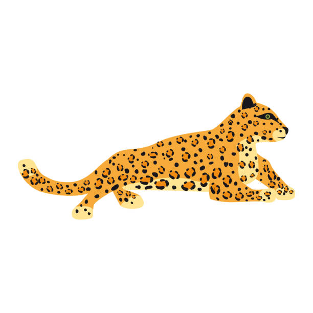 Silhouette Of A Leopard In Tree Illustrations, Royalty-Free Vector ...