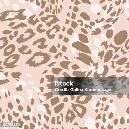 istock Leopard spotted print skin fur texture seamless pattern 1220555314