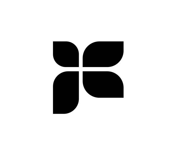F letter based Logo vector art illustration