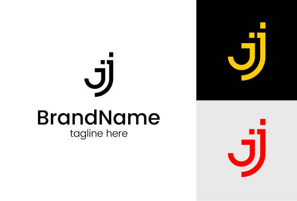 J letter based Logo vector art illustration