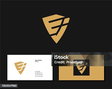 istock Letter E J logo design. creative minimal monochrome monogram symbol. Universal elegant vector emblem. Premium business logotype. Graphic alphabet symbol for corporate identity 1363547960