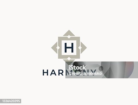 istock Letter H logotype concept. 1336420395