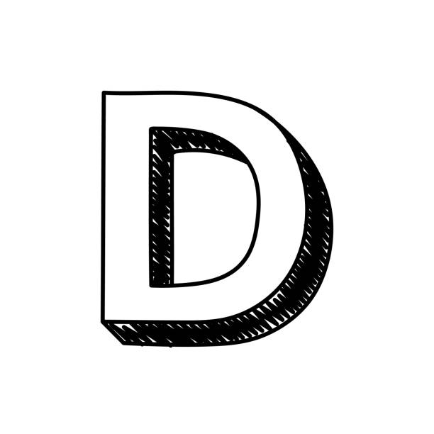 Drawing Of The Fancy Letter D Illustrations, Royalty-Free Vector ...