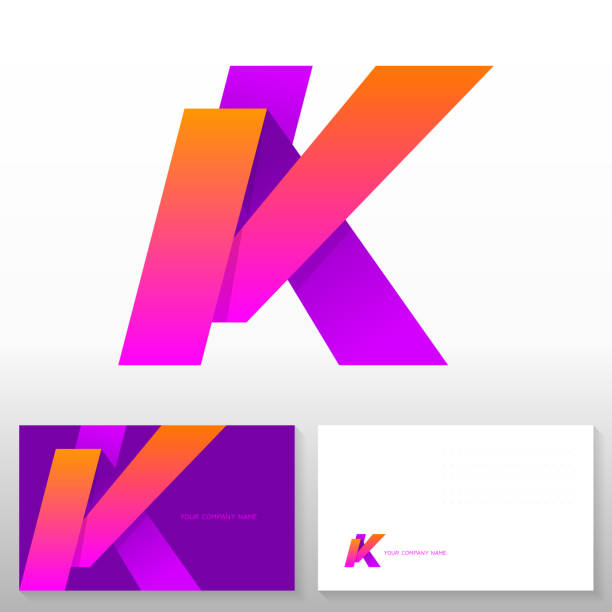 Letter k logo design – Abstract vector emblem. vector art illustration