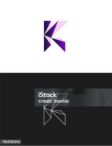 istock Letter K sign icon design template 1163135343