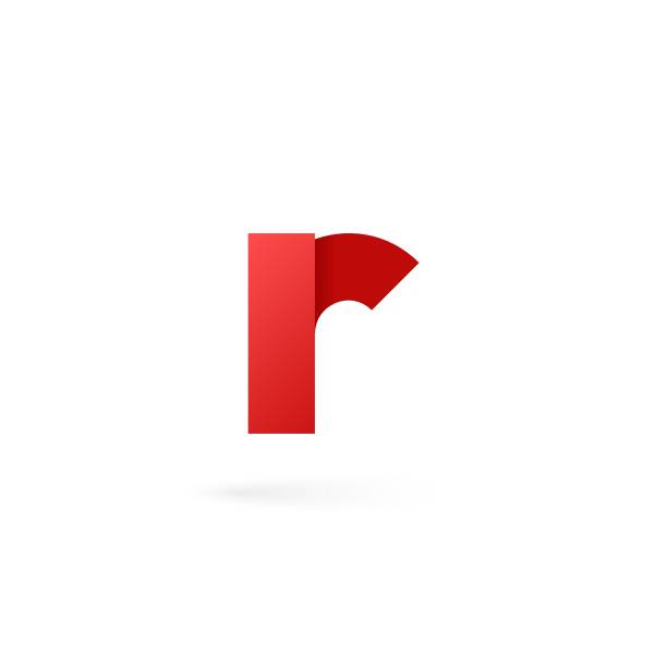Letter R logo on white alphabet background Letter R logo on white alphabet background 10 eps letter r stock illustrations