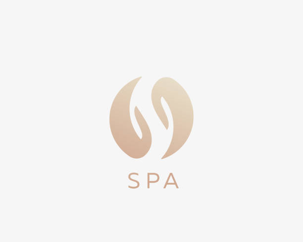 illustrations, cliparts, dessins animés et icônes de spa, lettre s, yang yin, mains logotype. relax massage soins vector logo. - massage