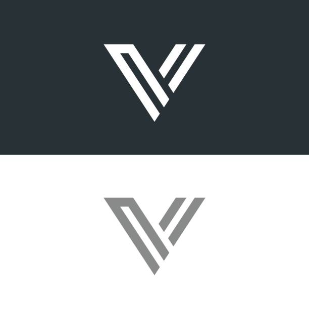 Letter V  icon design template elements Letter V  icon design template elements letter v stock illustrations
