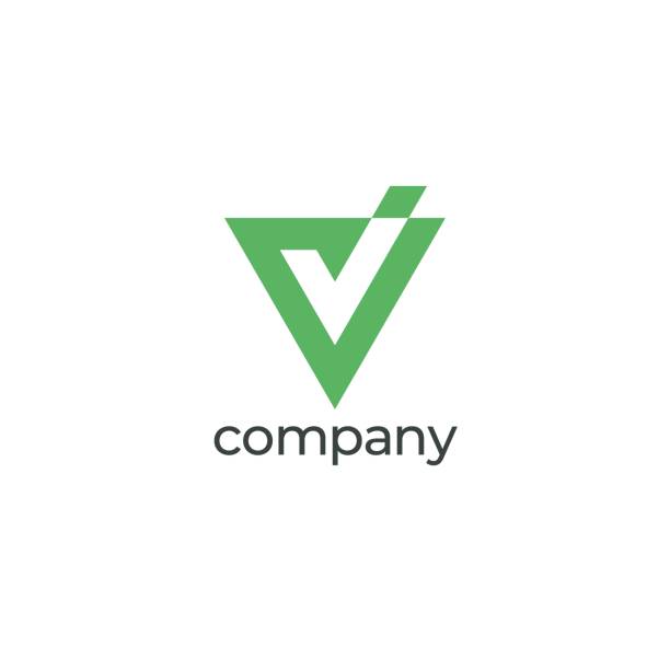 Letter V initial. Geometric V emblem. Letter V initial. Geometric V emblem. letter v stock illustrations