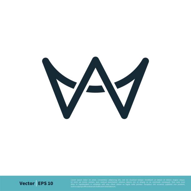 Letter W Crown Shape Icon Vector Logo Template Illustration Design. Vector EPS 10.  letter w stock illustrations
