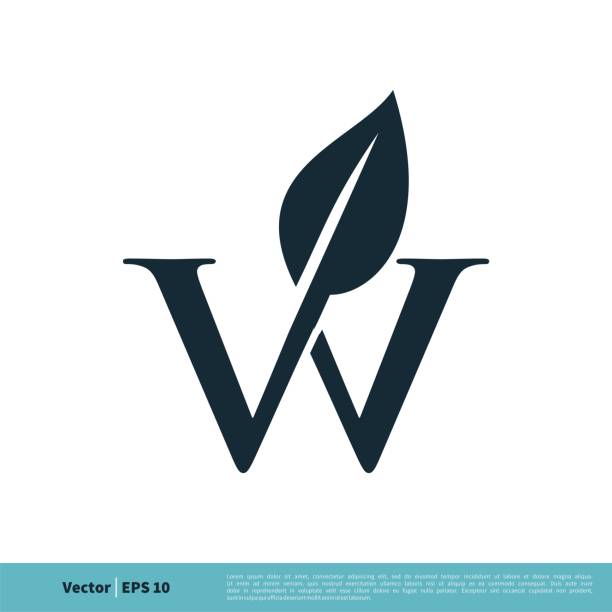 Letter W Leaf Icon Vector Logo Template Illustration Design. Vector EPS 10.  letter w stock illustrations