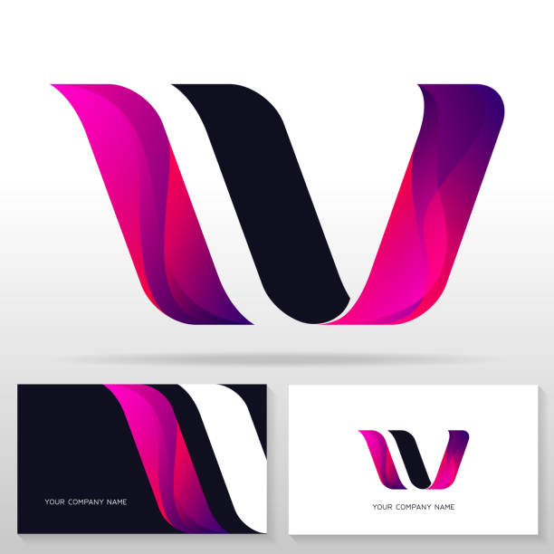 Letter W logo design – colorful vector emblem. Business card templates. Letter W logo design – colorful vector emblem. Business card templates. Stock vector illustration. letter w stock illustrations