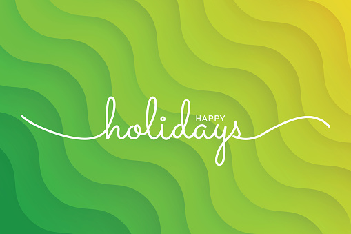 Lettering composition of Happy Holidays on abstract background vector stock illustration